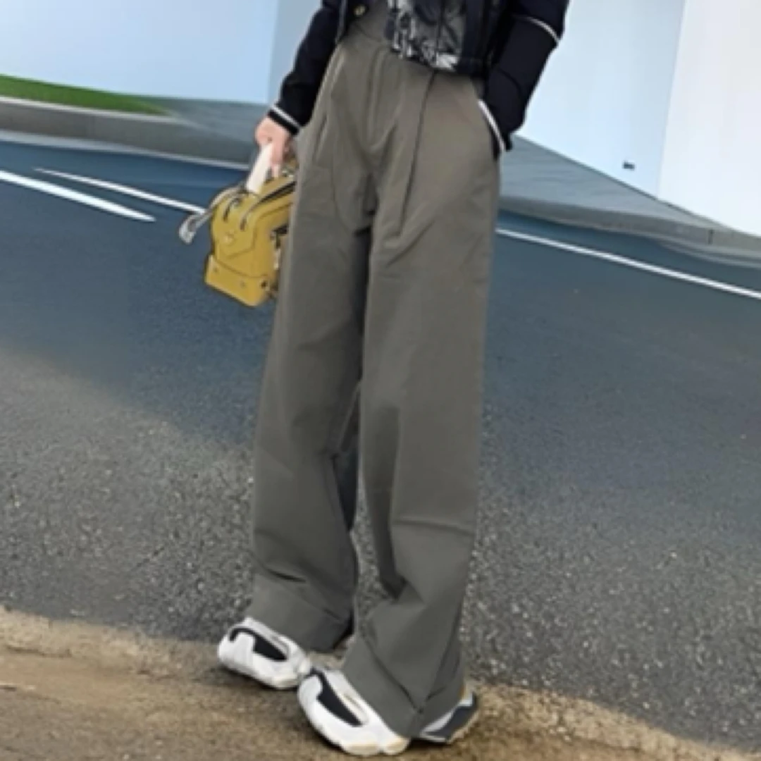 94137设计师款牛仔水洗休闲裤直筒裤阔腿裤