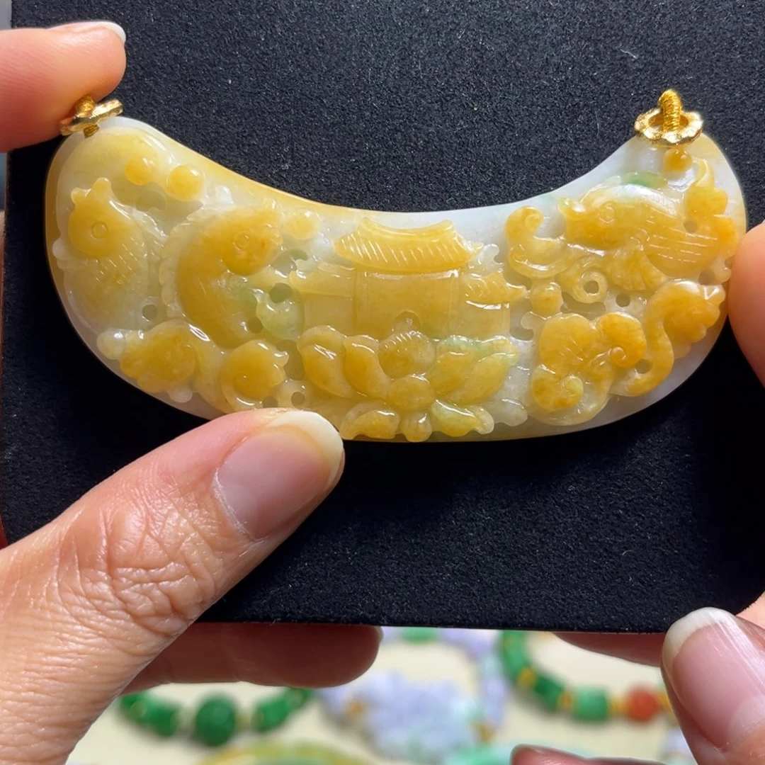 翡翠未镶嵌颈饰天然翡翠