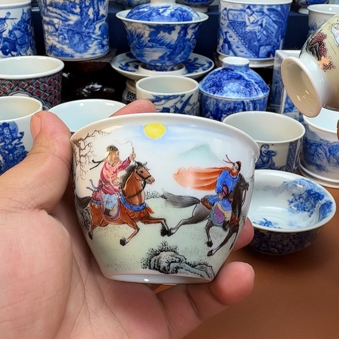 威***穷杯子景德镇全手工手绘陶瓷