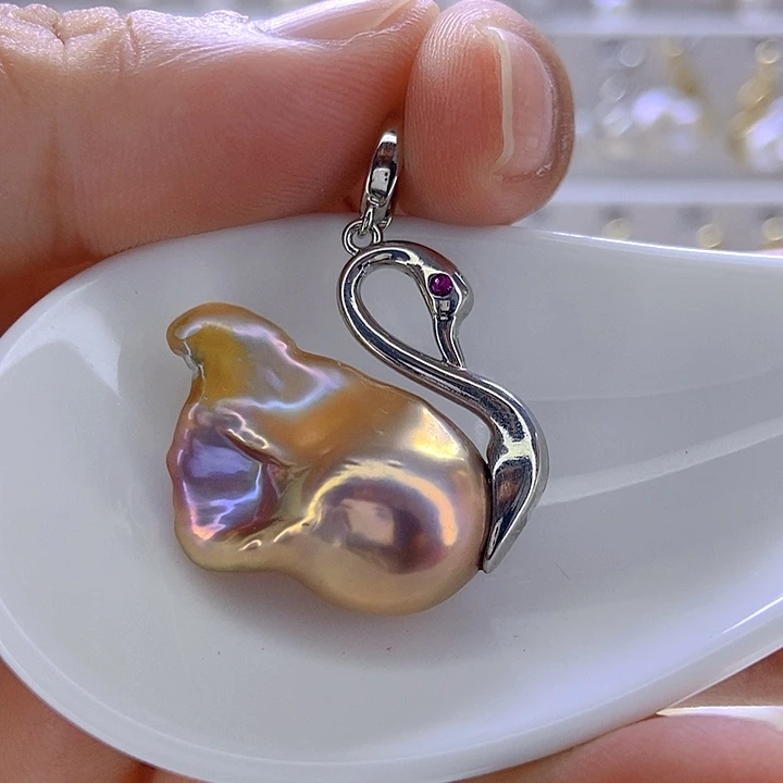 颈饰淡水珍珠银S925镶嵌124