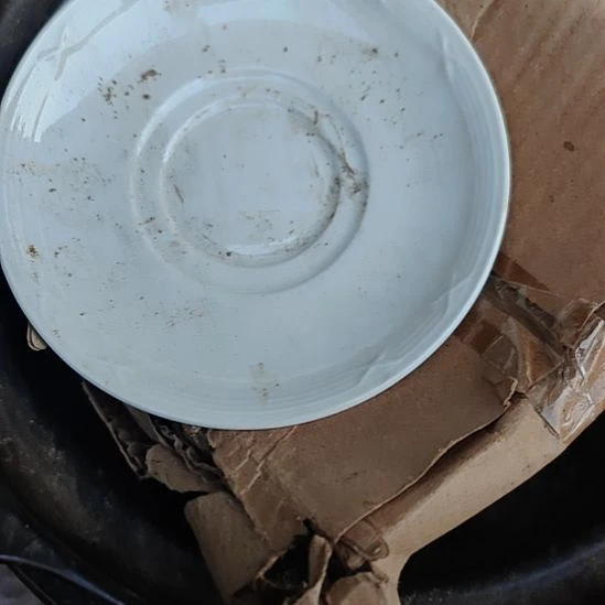 瓷发六个碟子，口径15