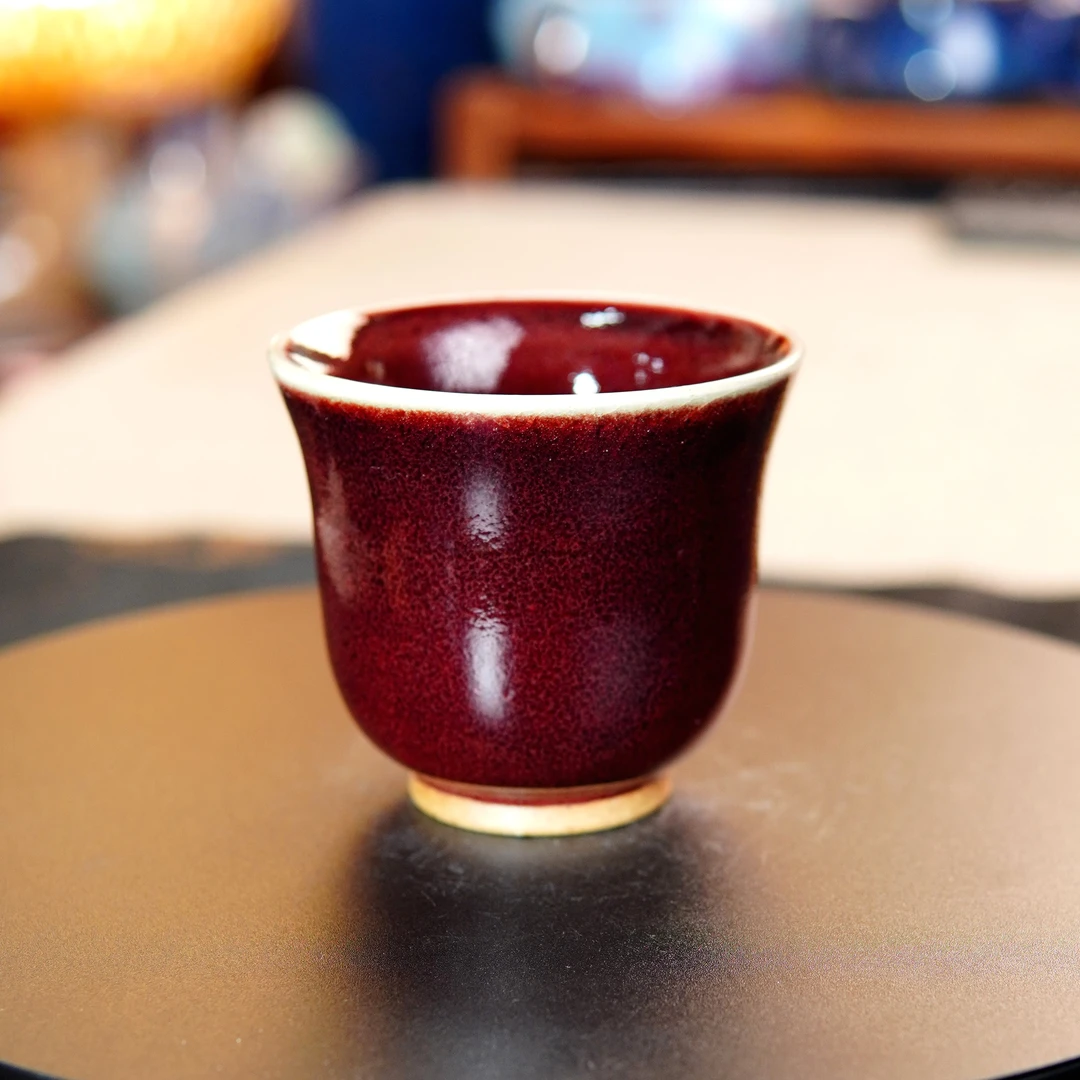 钧瓷 玉石釉 铃铛杯