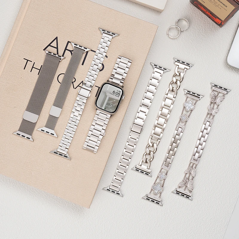 【星光色系列】适用苹果S10手表iwatch表带applewatchs9s8金属表带7