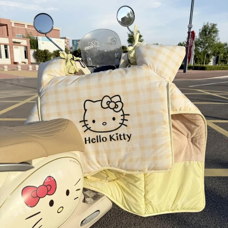 冬季电动车特厚加绒加厚保暖防风巨厚防水挡风被卡通高颜值