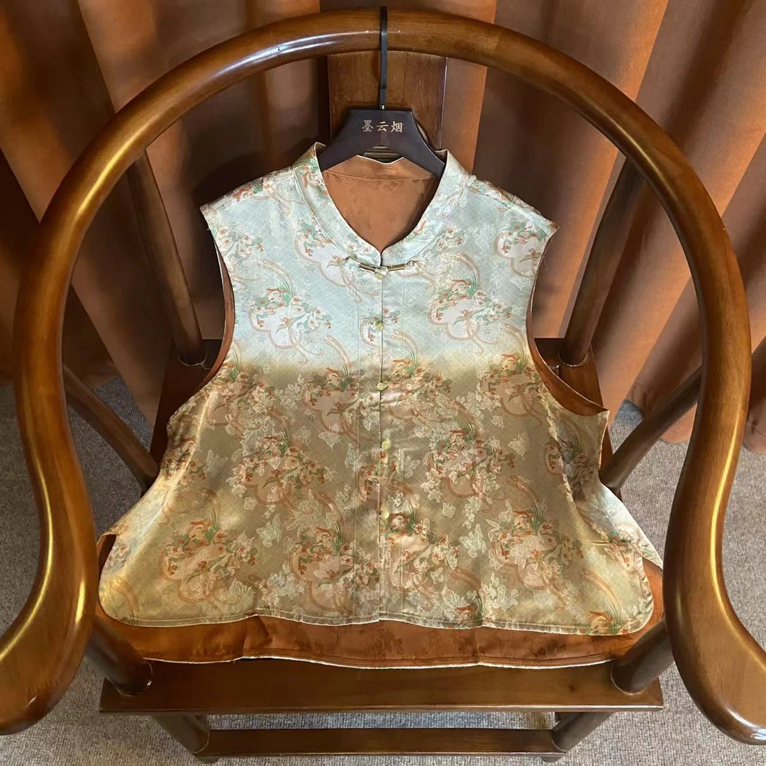 【寒云】新中式两面穿无袖坎肩马甲宽松国潮复古背心衬衣夏季