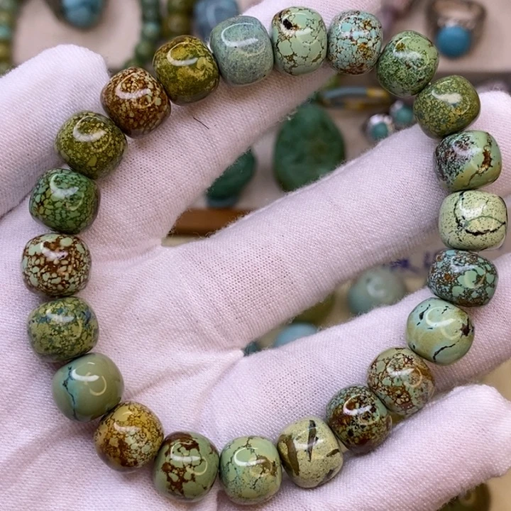 绿松石未镶嵌10尺寸菜籽黄多宝