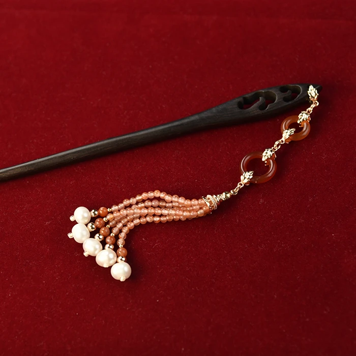 华容珠翠原创木质发簪古风古典日常简约丸子头盘发饰国风高级感