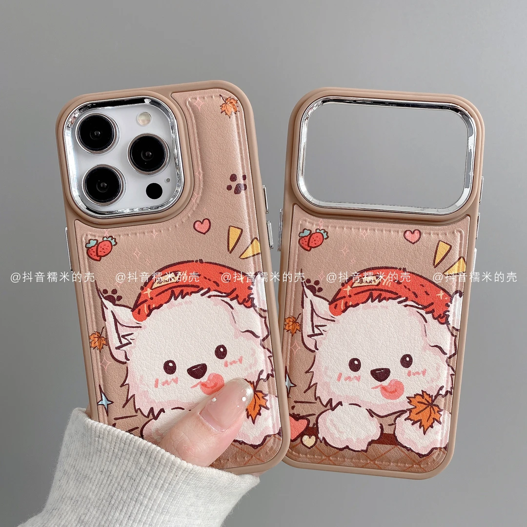 镜框鼓皮适用iphone17promax苹果16手机壳15/14/13/12华为潮涂鸦
