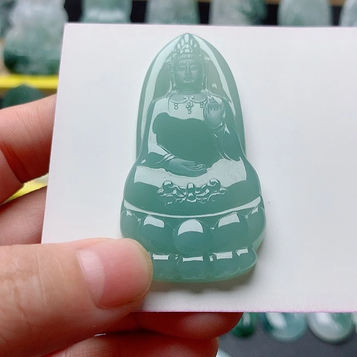 吊坠(不含链)未镶嵌翡翠素衣观音