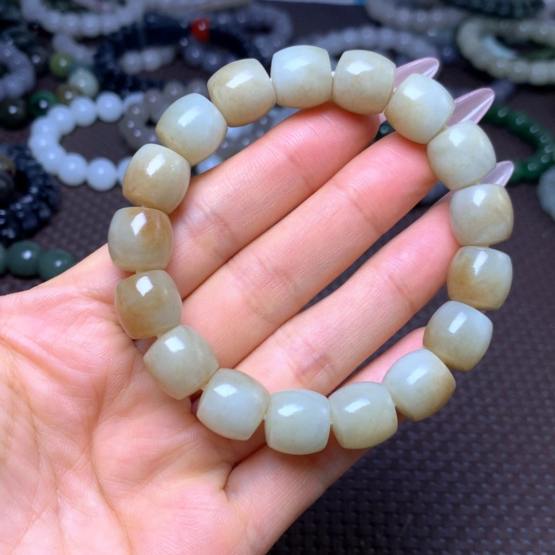 和田玉未镶嵌手串卡12