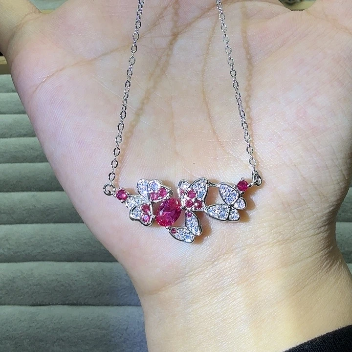 戒指银S925镶嵌烟晶