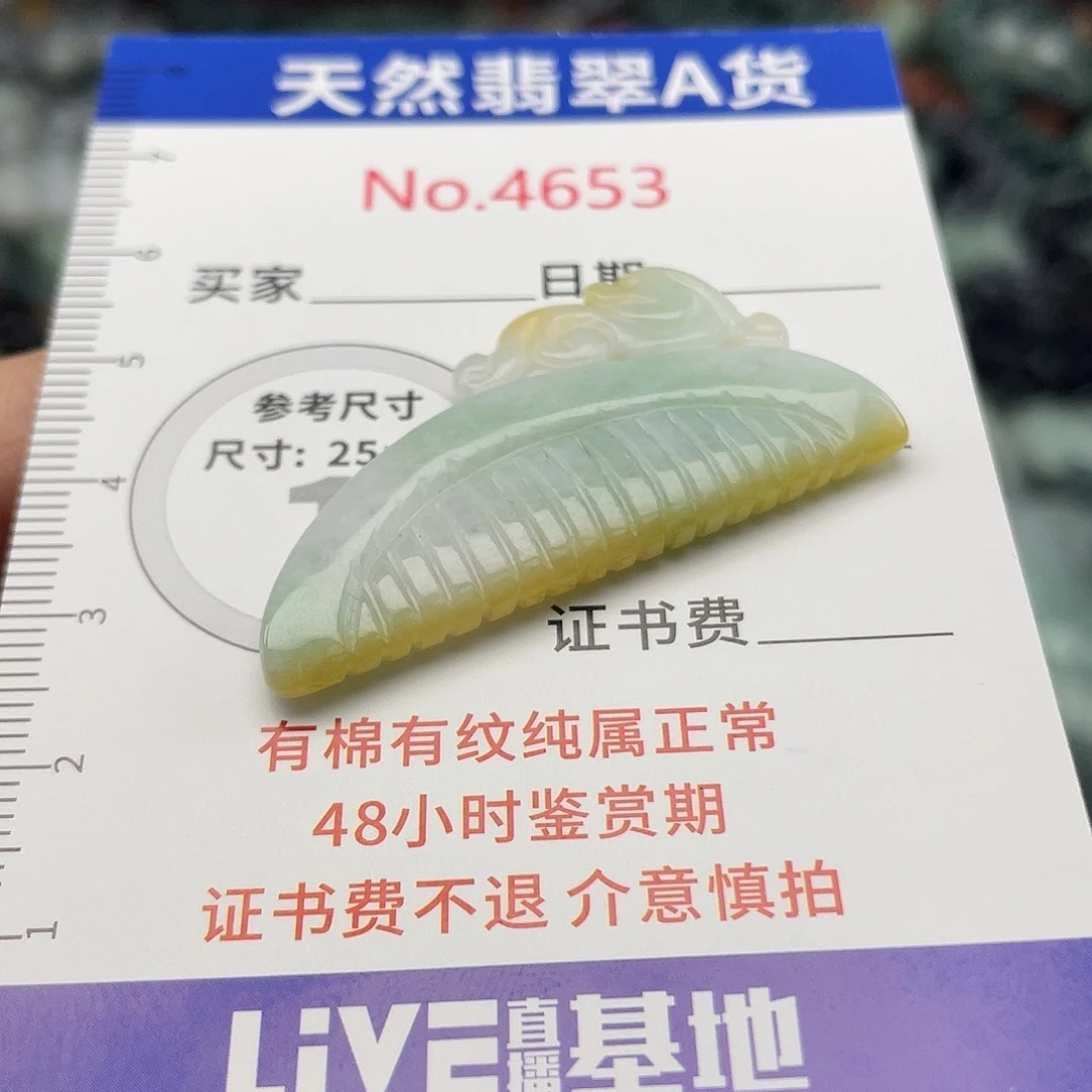 翡翠未镶嵌挂件4653