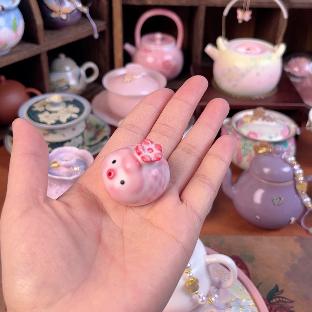 壶陶喝****尾茶宠摆件工艺品