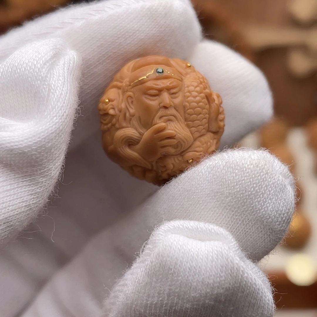 猴头核桃吊坠满工二爷掌定乾坤