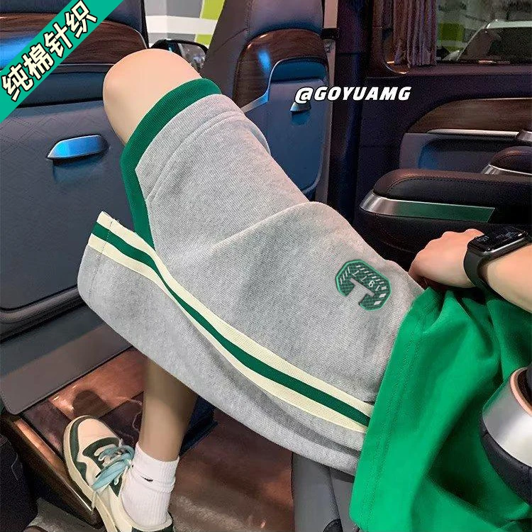 纯棉短裤男青少年宽松运动五分裤中学生纯棉直筒短裤男款夏季