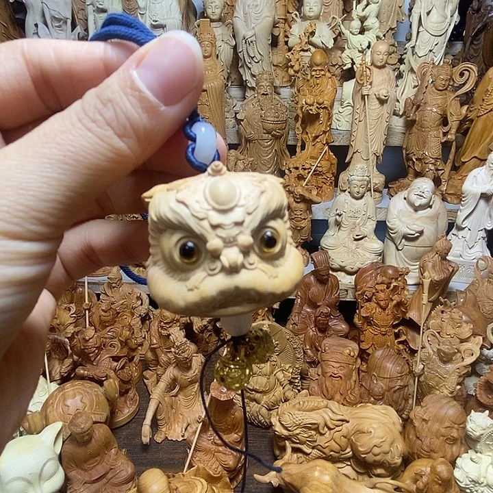 柏木（崖柏）醒狮 挂件
