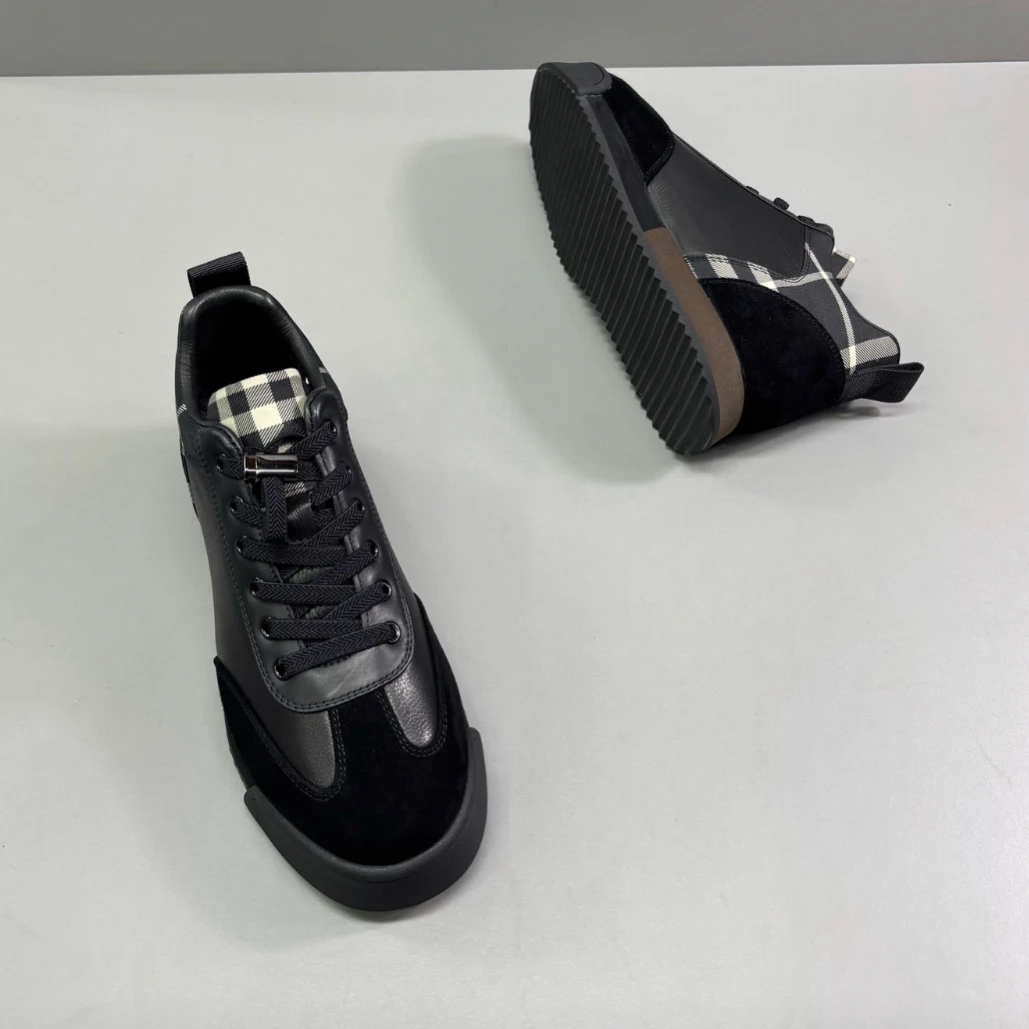 休闲风透气休闲板鞋休闲鞋厚底百搭板鞋男士时尚真皮潮流舒适