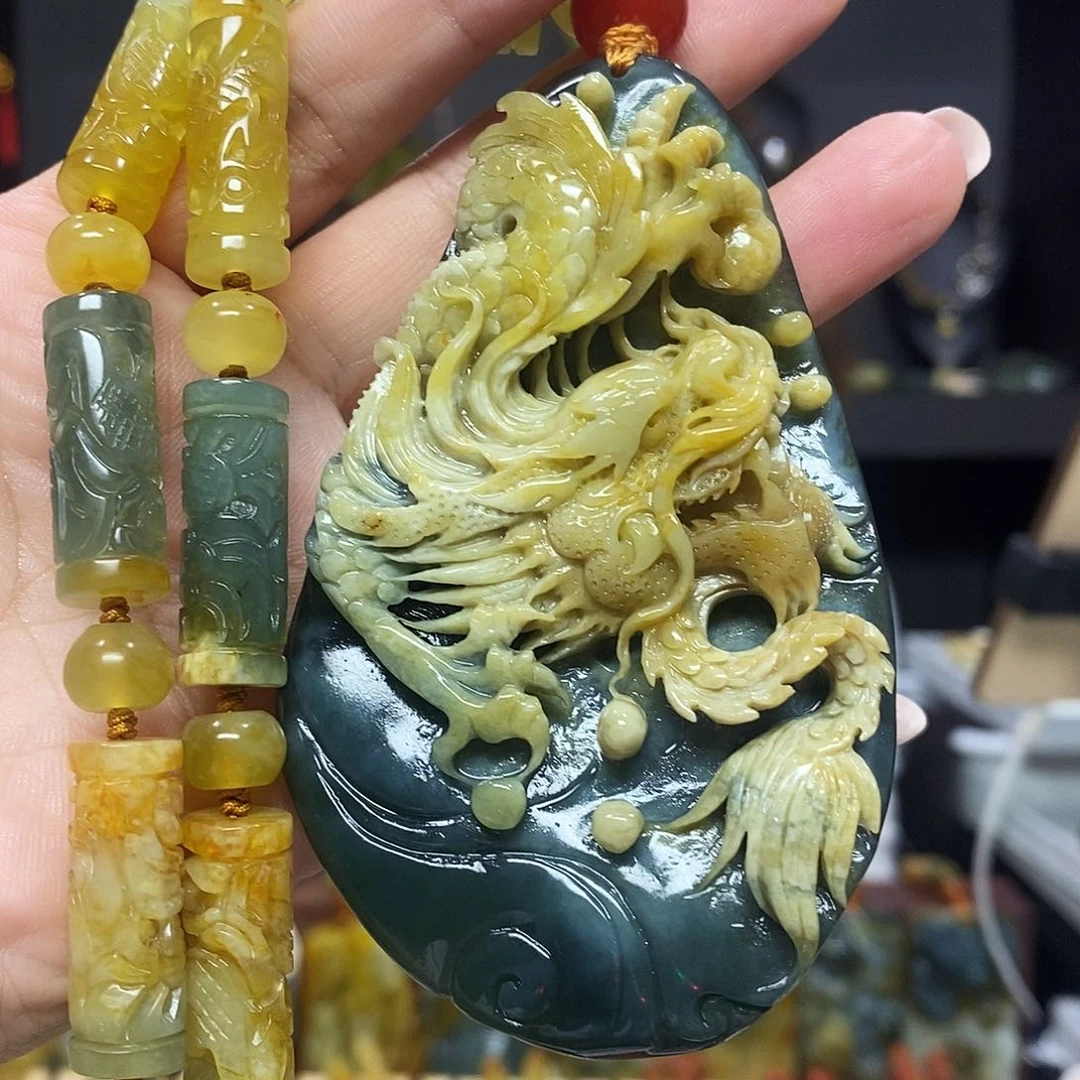 未镶嵌岫玉挂件吊坠项链