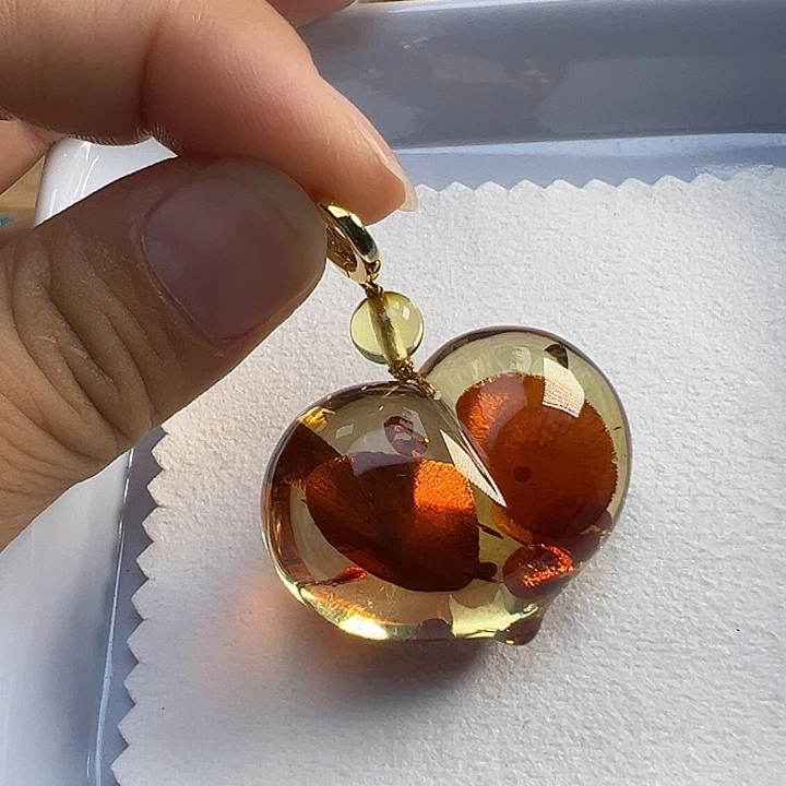 琥珀（花珀）未镶嵌颈饰