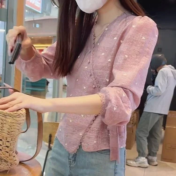 2025新款秋季衬衫高级感轻奢减龄洋气巨好看的小衫气质上衣