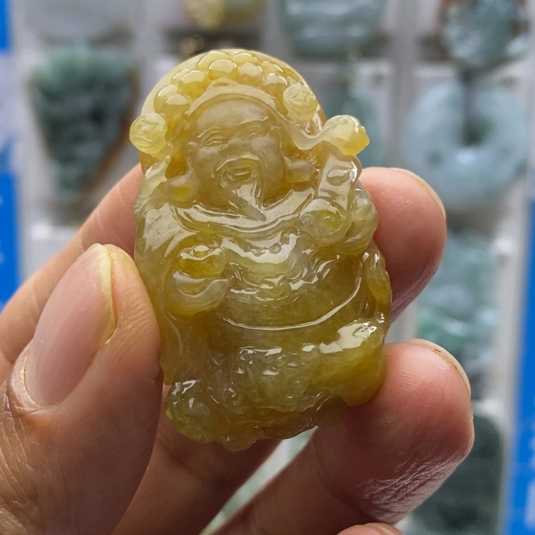 翡翠颈饰未镶嵌财哥