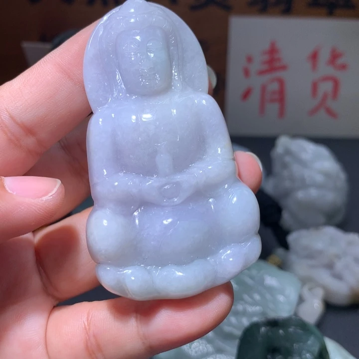 翡翠未镶嵌颈饰保真天然A货翡翠