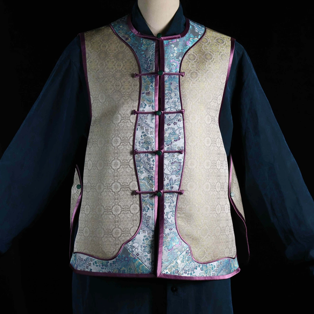 匠心严选 鱼跃宋锦马甲