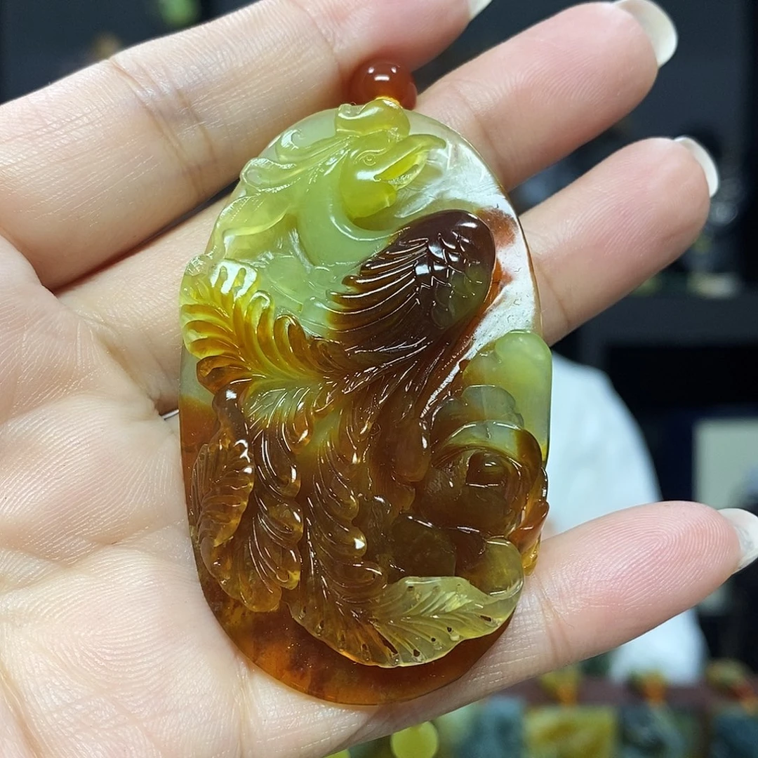 未镶嵌岫玉挂件吊坠项链