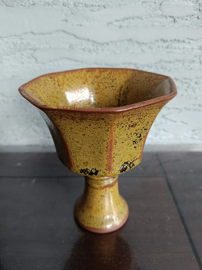 茶叶沫六方高足杯造型好