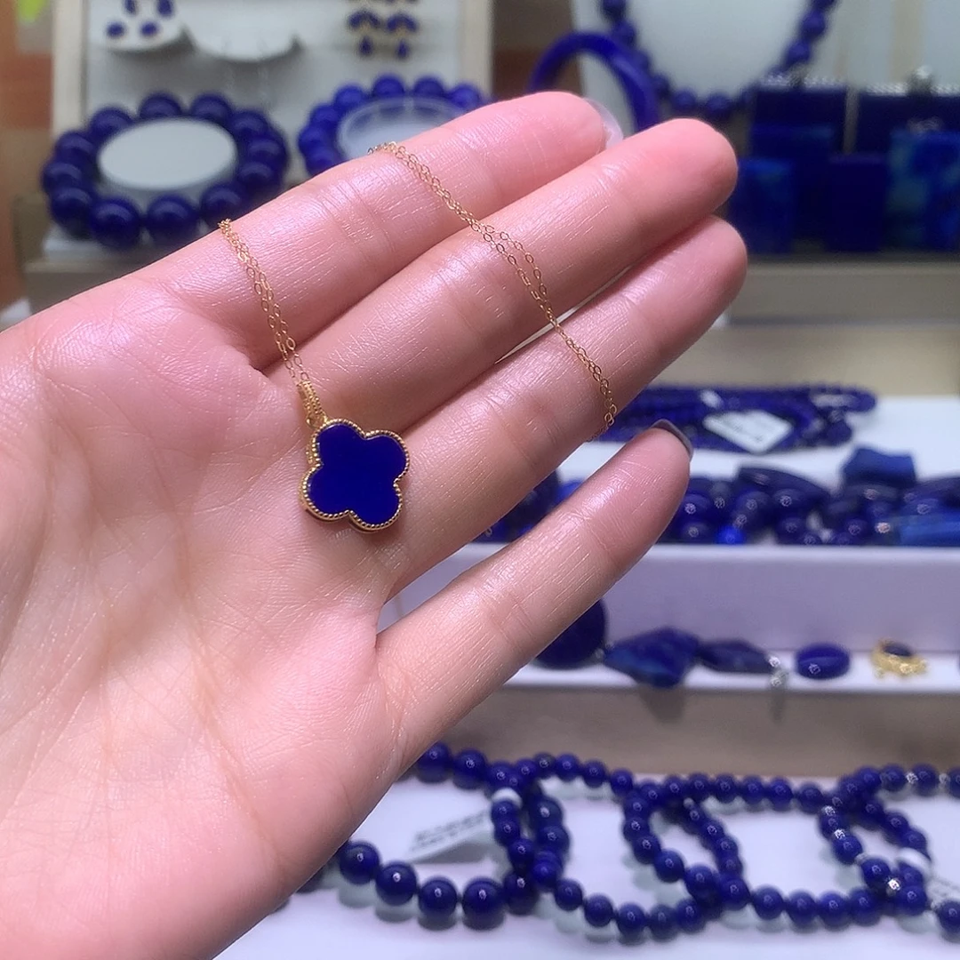 青金石合金天然原矿项链