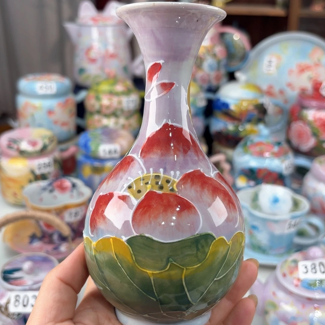 景德镇手绘高温釉下彩陶瓷茶具