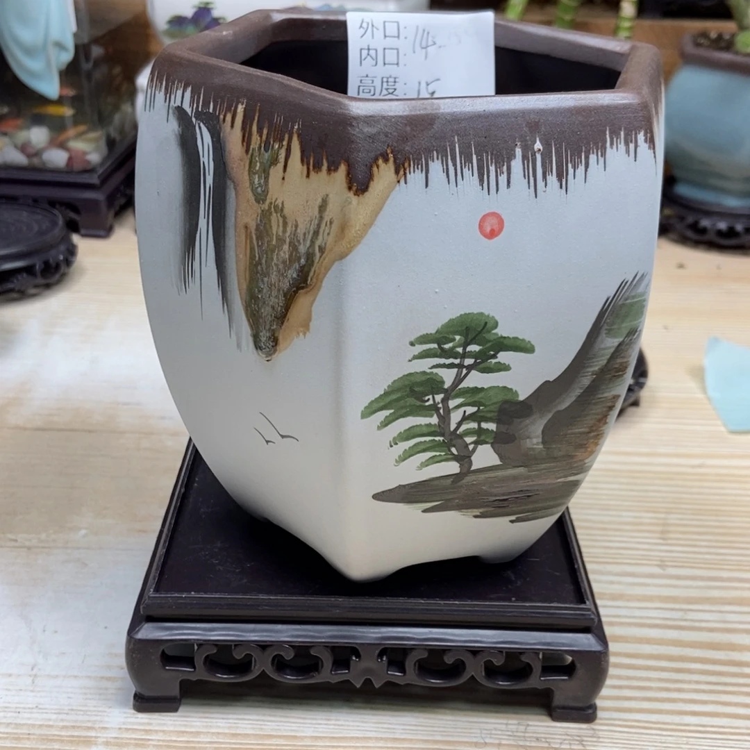 瓷片陶瓷花盆陶瓷艺术