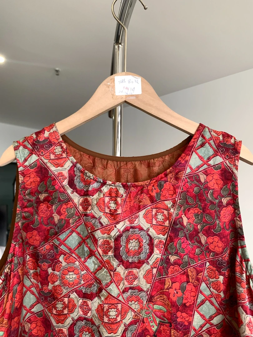 新中式木薯真丝国风马甲背心女气质外搭T1618