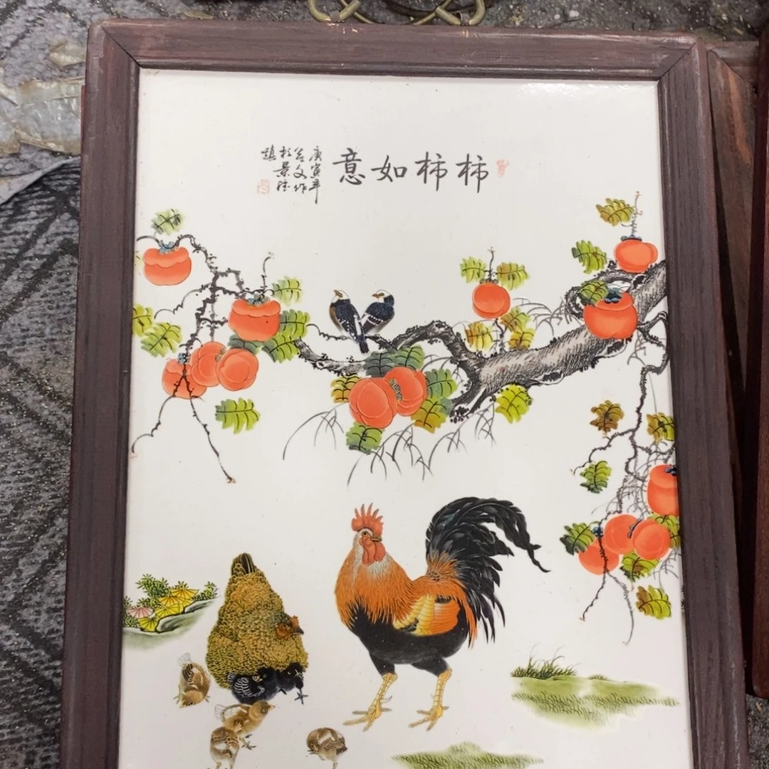 瓷片景德镇瓷板画柴窑烧制