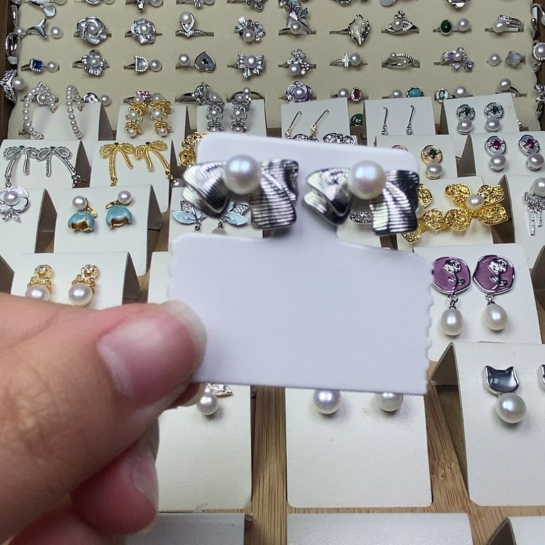 淡水珍珠耳饰银S925镶嵌