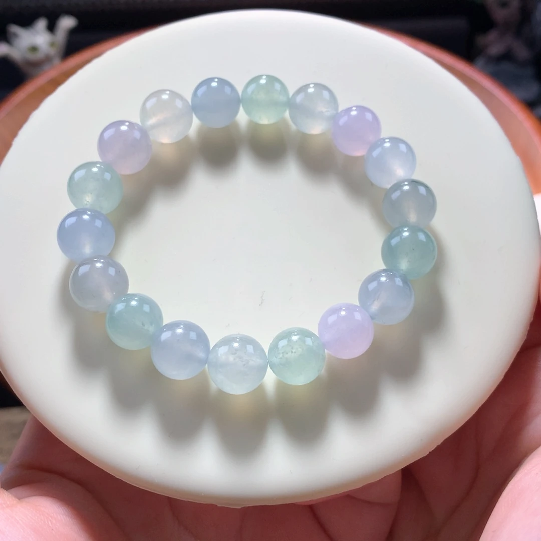 翡翠手链未镶嵌卡10果冻串