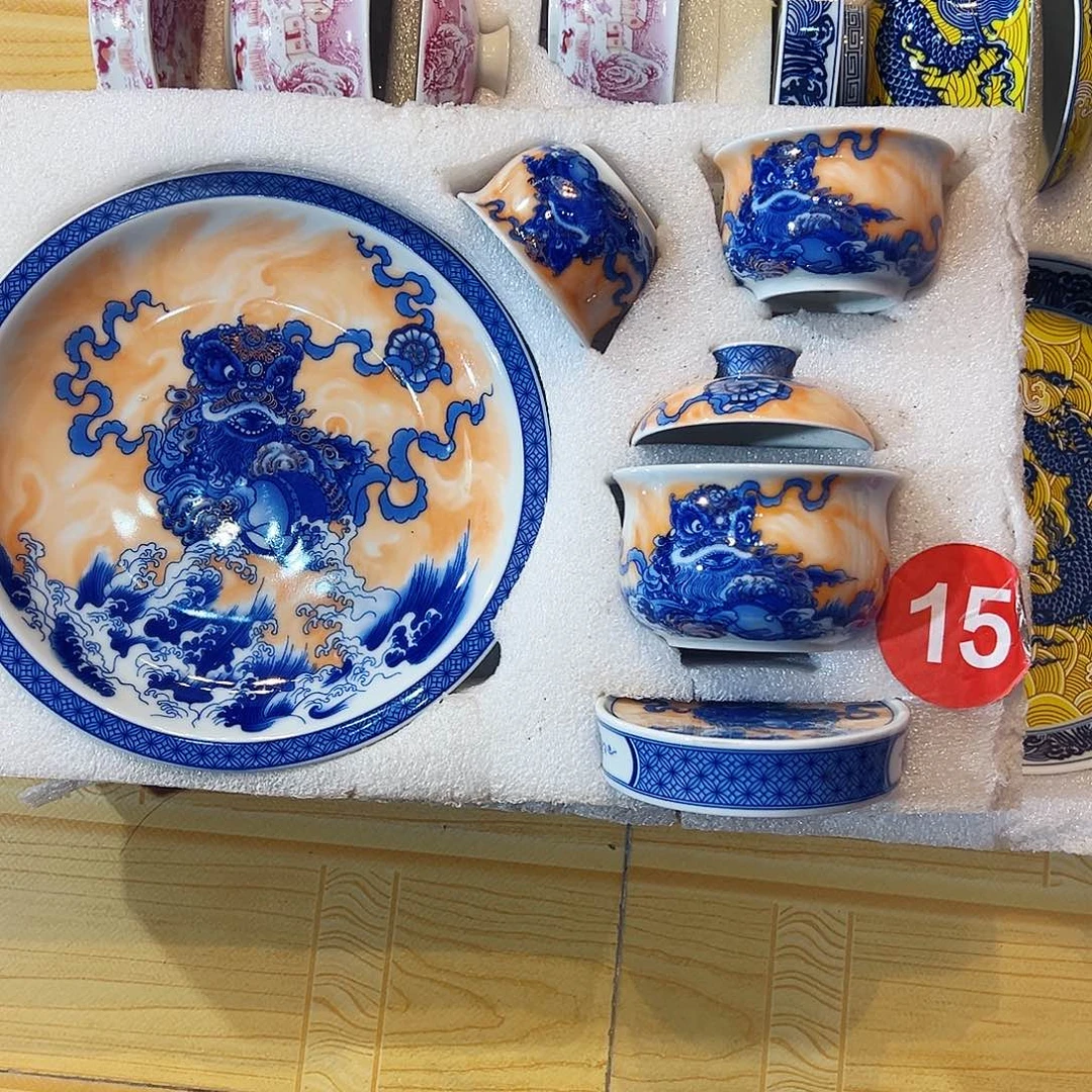 禄***垚描金醒狮五件套838949