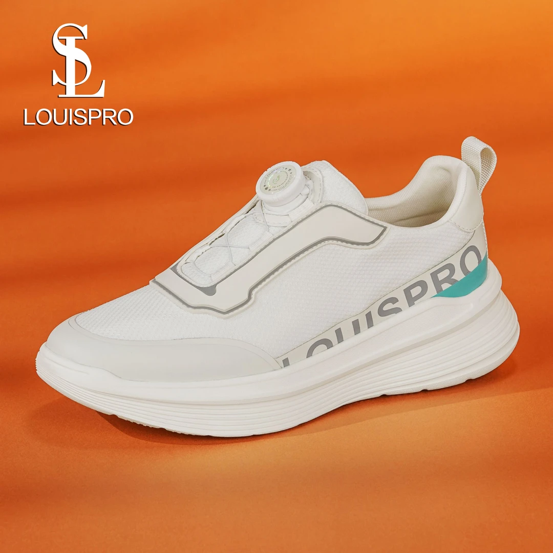 【LOUISPRO】轻奢男士旋转扣休闲鞋 轻量运动鞋时尚透气网面