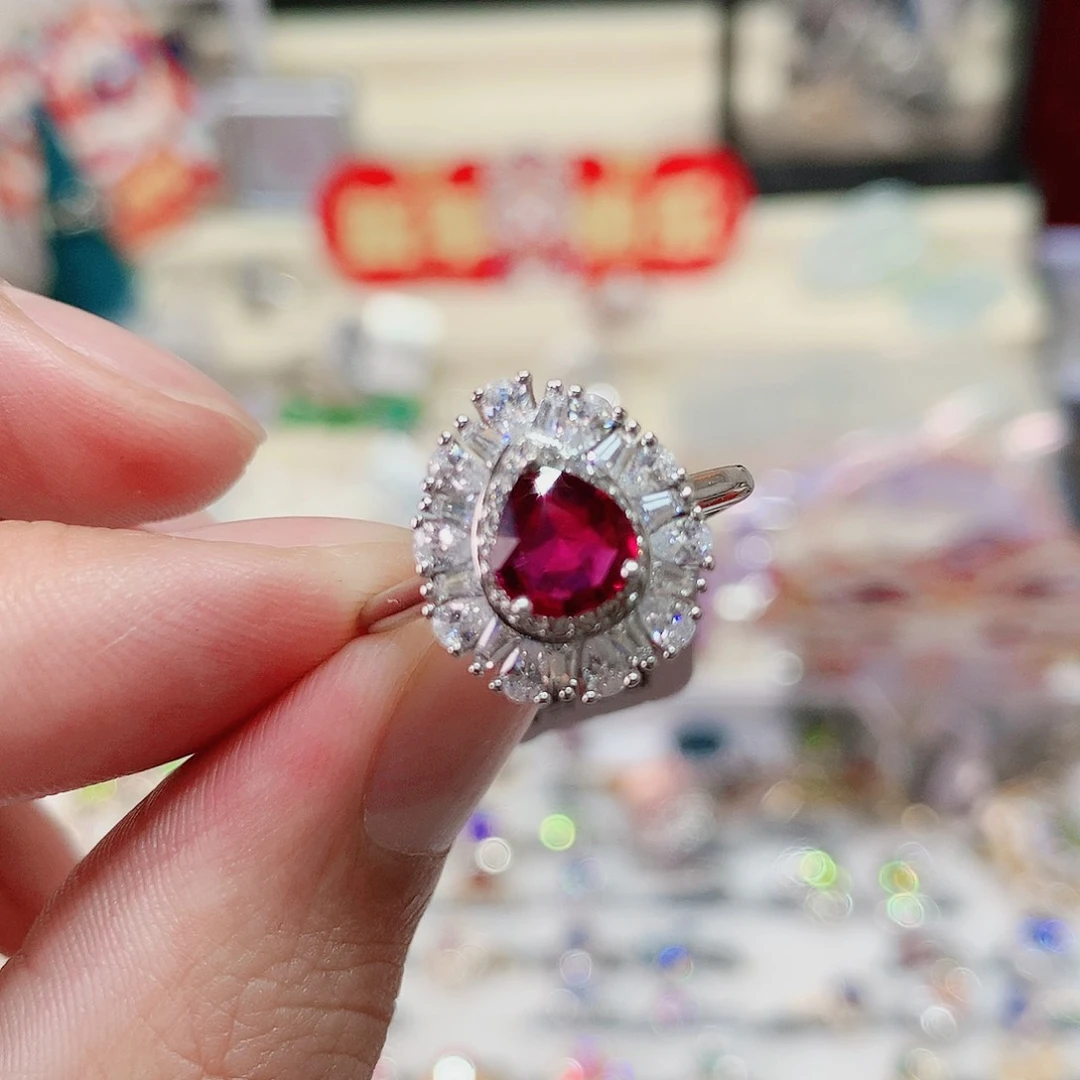 碧玺戒指戒指银S925镶嵌