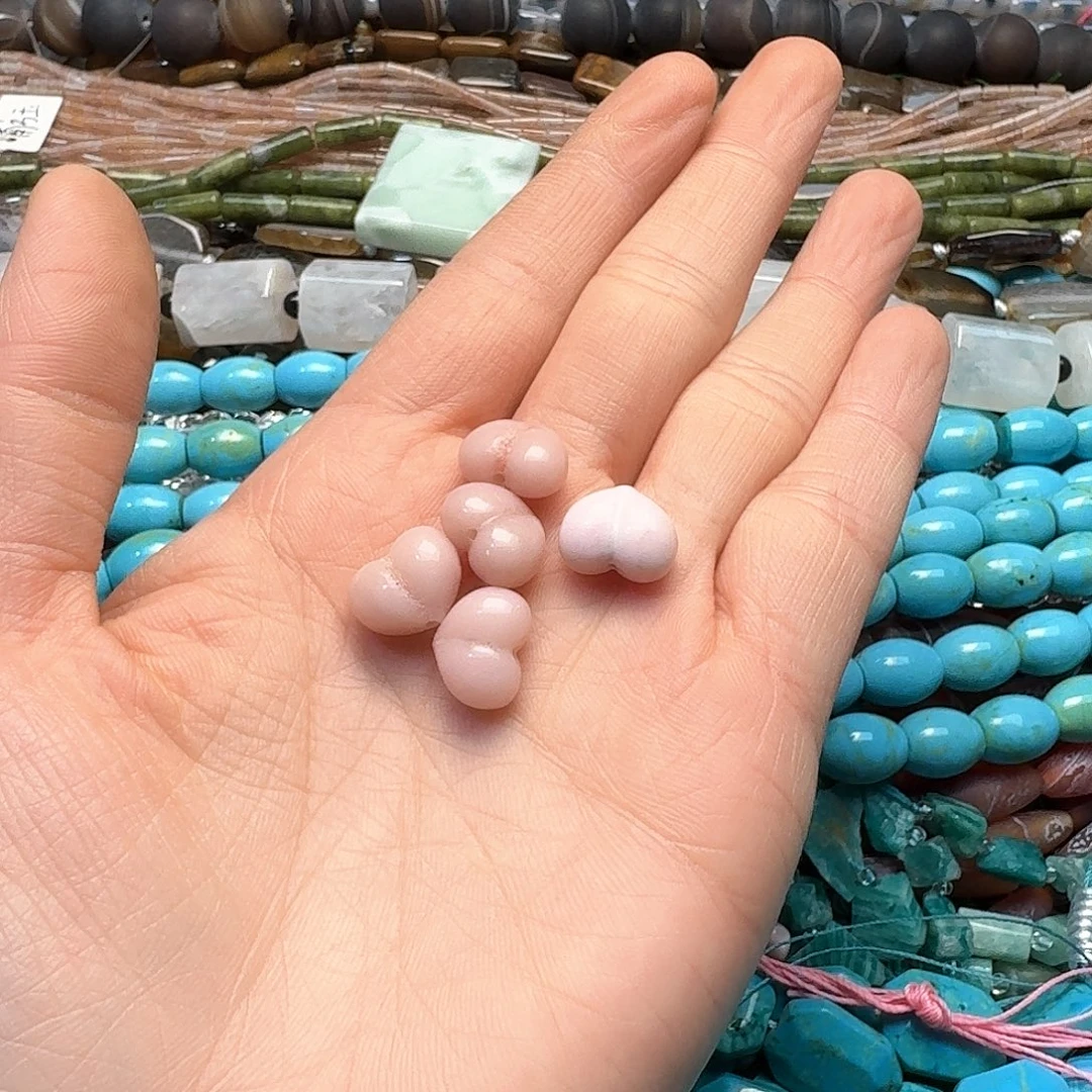 玛瑙/玉髓合金珠宝半成品一颗14mm粉澳宝