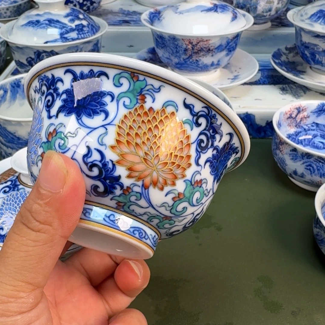 景德镇纯手绘茶具圆圆221