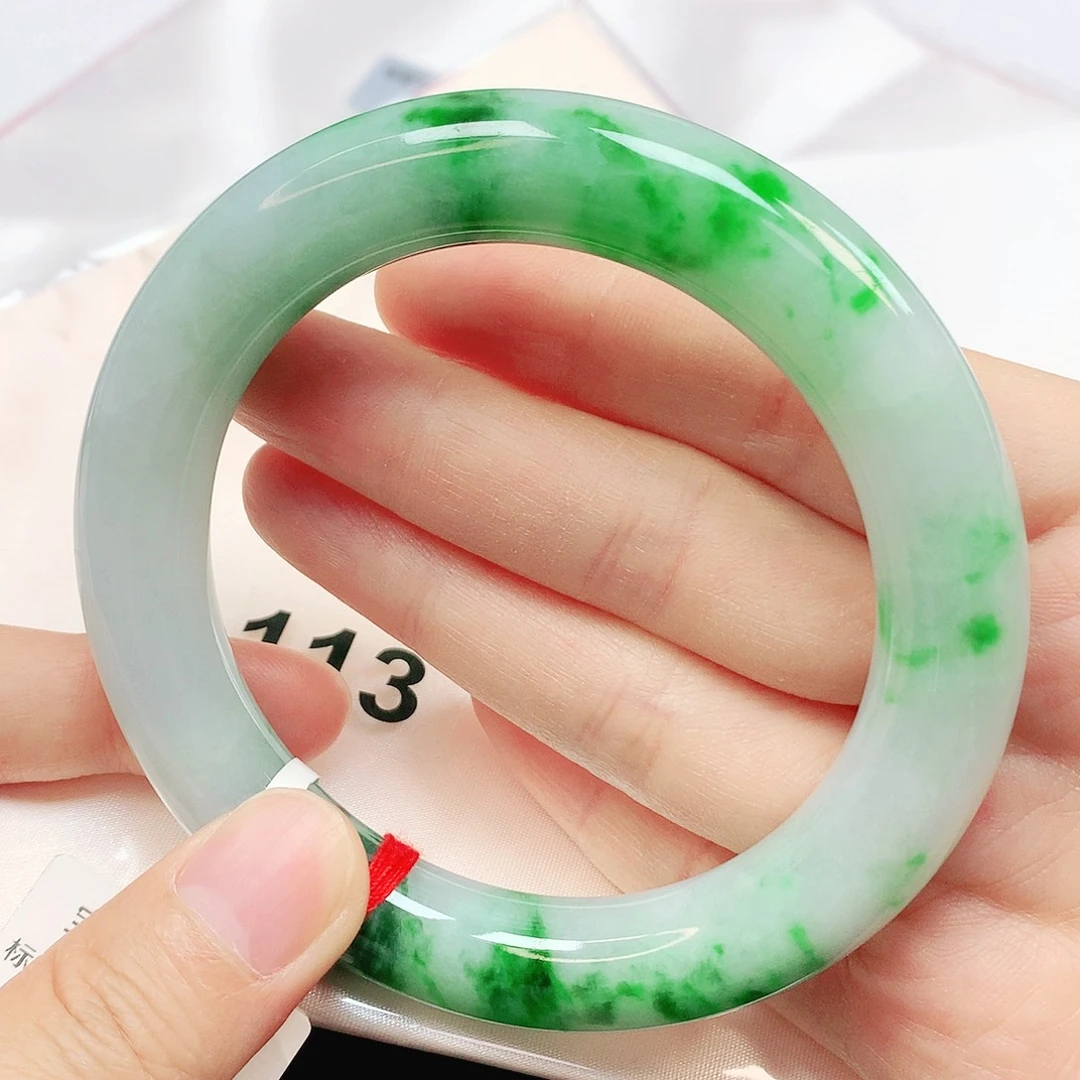 未镶嵌手镯翡翠抖音113，62.5圈