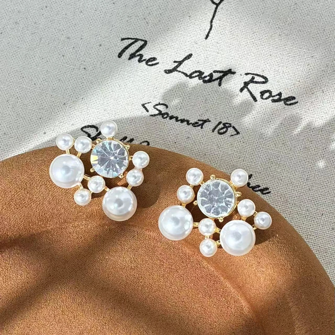 合金仿珍珠耳饰 远远（YY257） 繁星点点