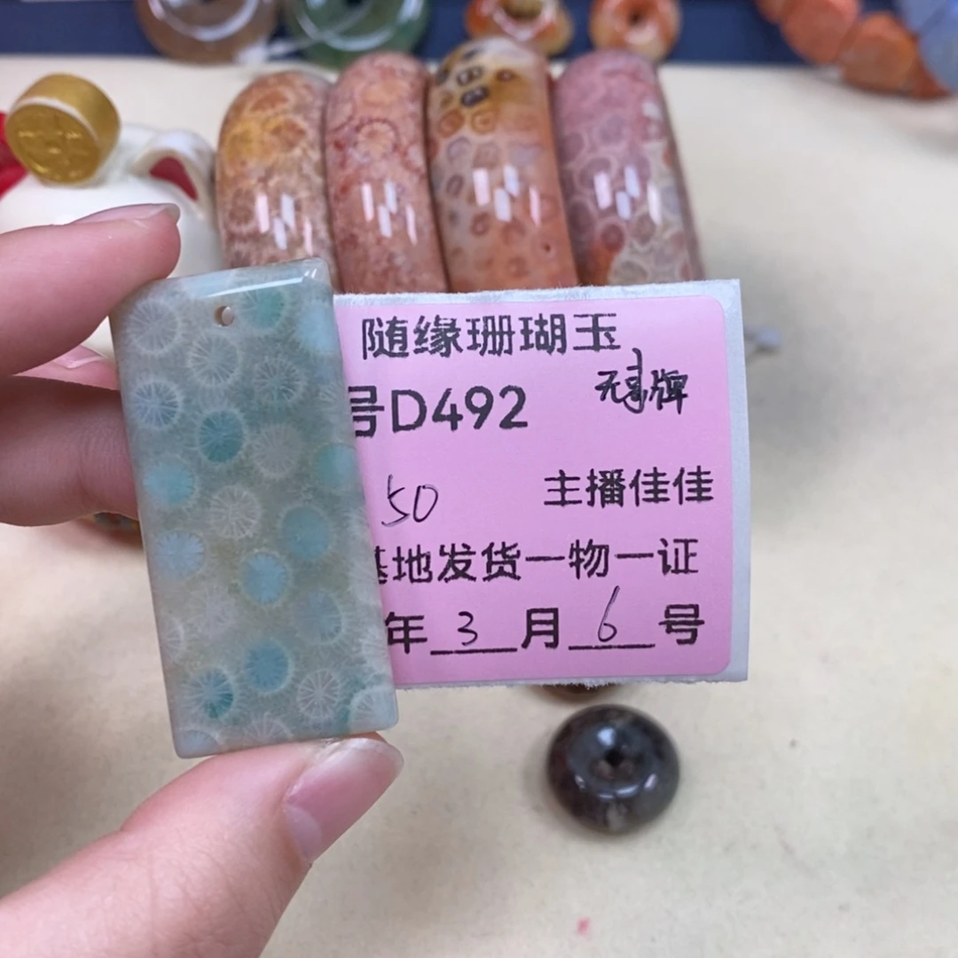 硅化珊瑚（珊瑚玉）D492未镶嵌c***i