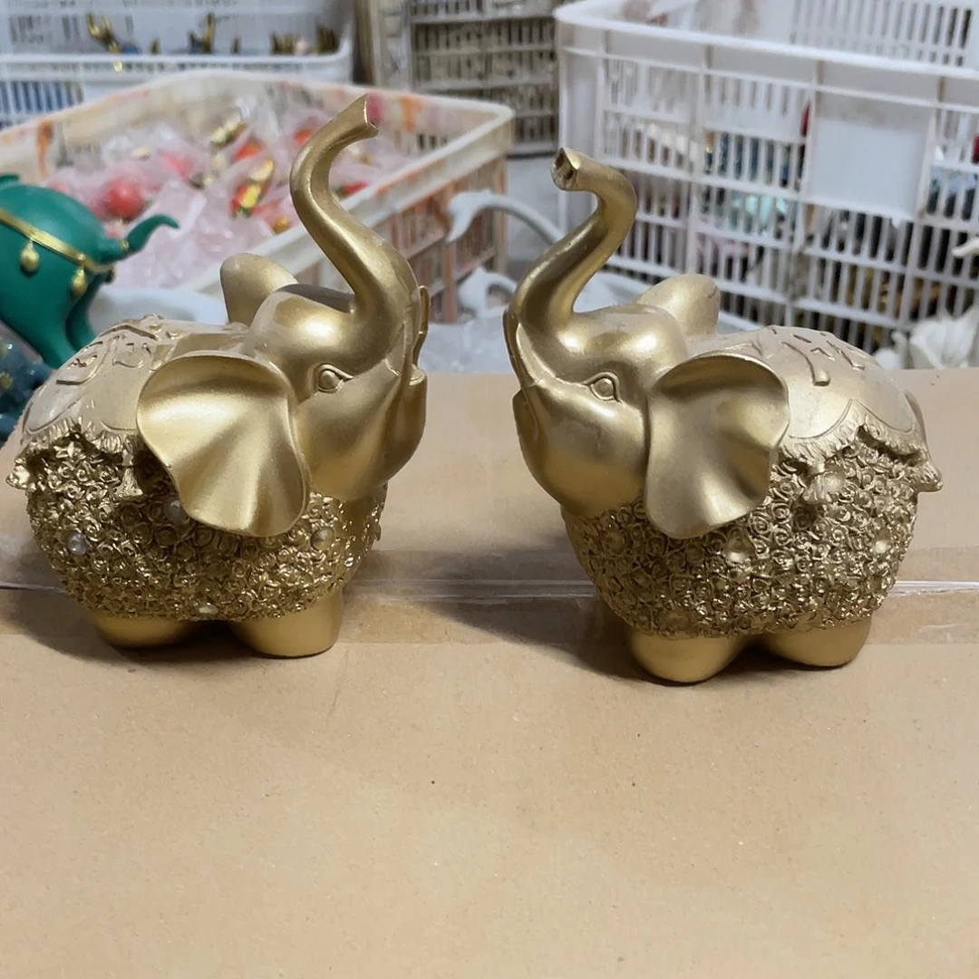 树脂幸福小象一对1111