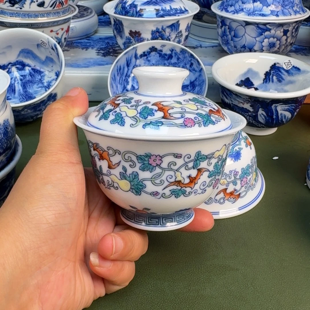 陶景德镇纯手绘茶具圆圆246