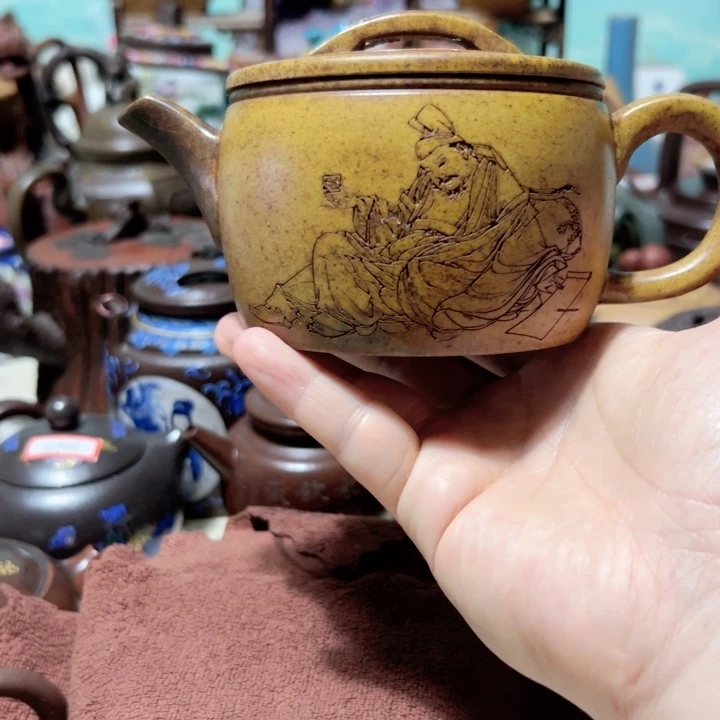 茶壶紫砂紫砂壶收藏起来了！