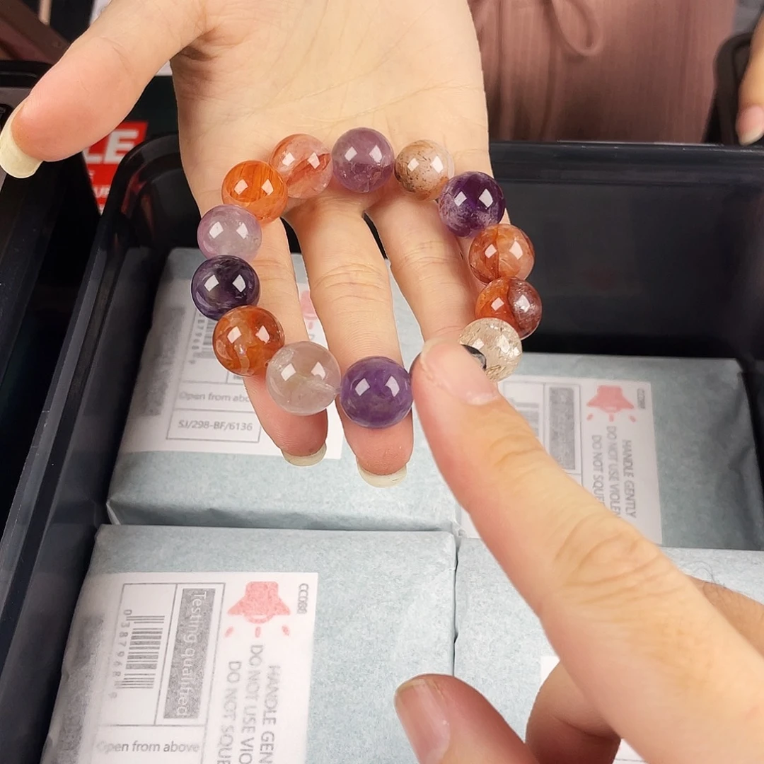 银S925镀金镶嵌手串水晶