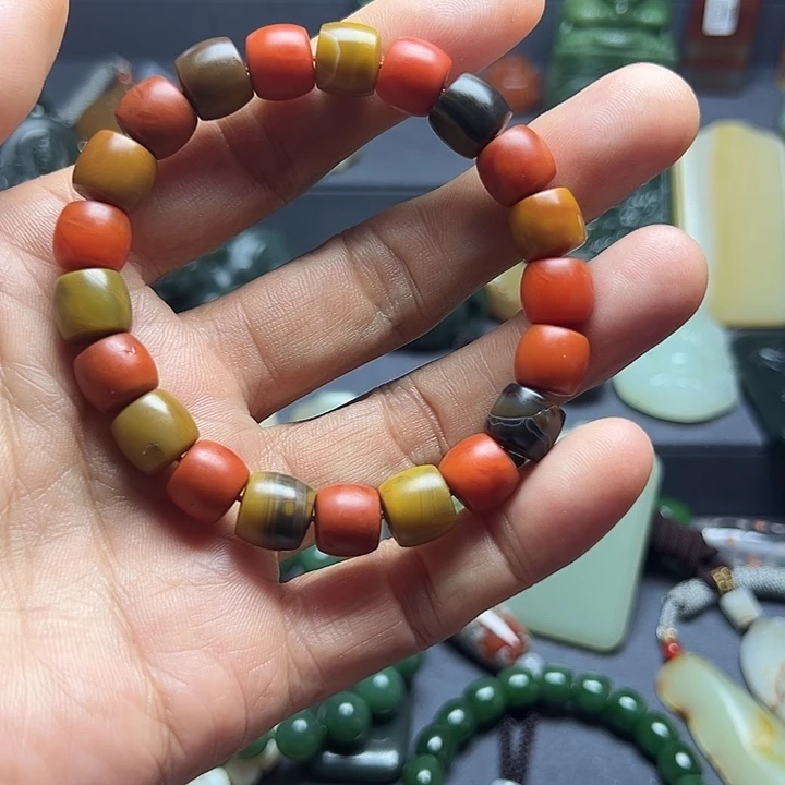 南红玛瑙合金手链