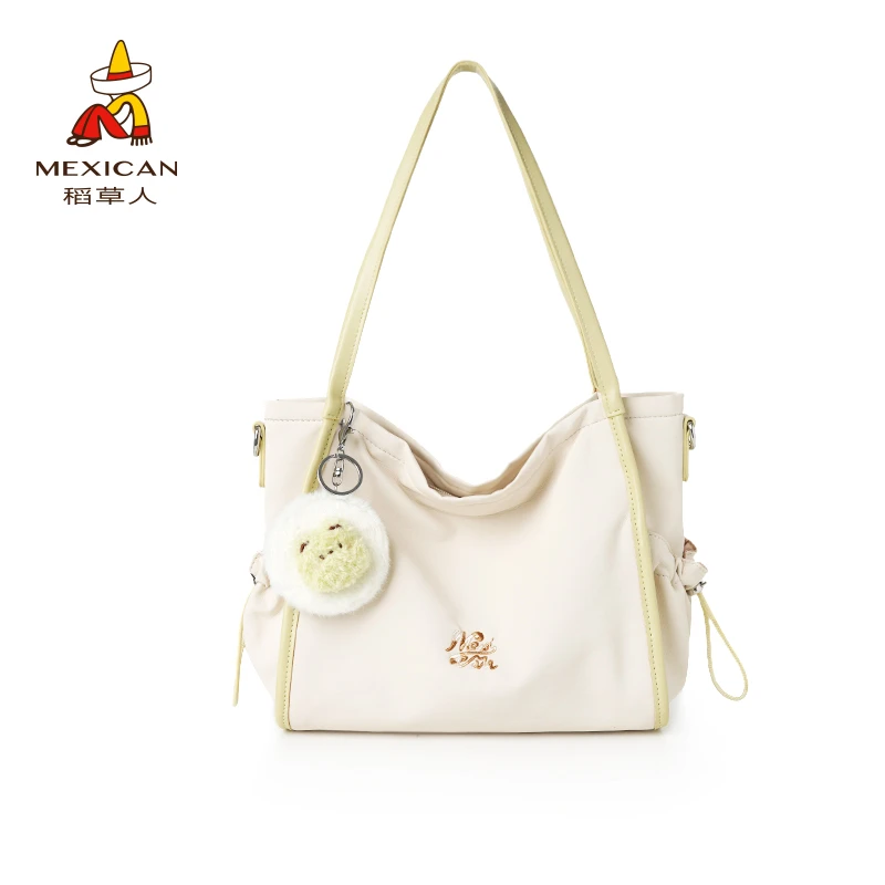 Mexican/稻草人2025新款高级感大容量上课通勤甜美单肩腋下托特包